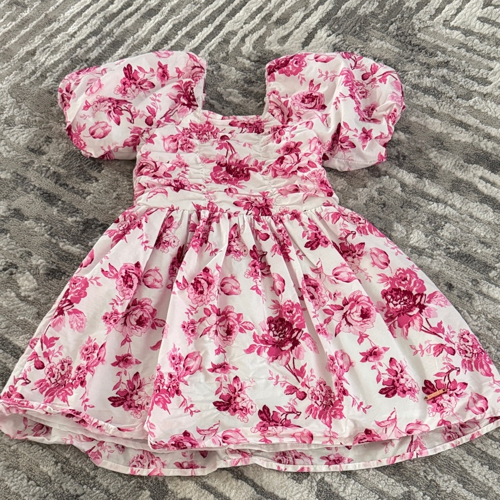 Tahari Floral Pink Kids Dress